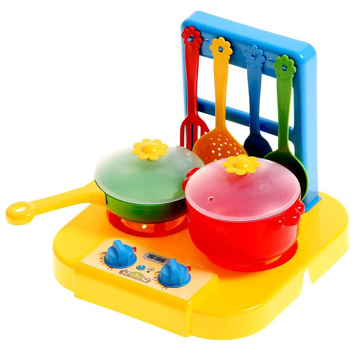 Набор посуды «Ромашка» с плиткой, 6 предметов, МИКС
