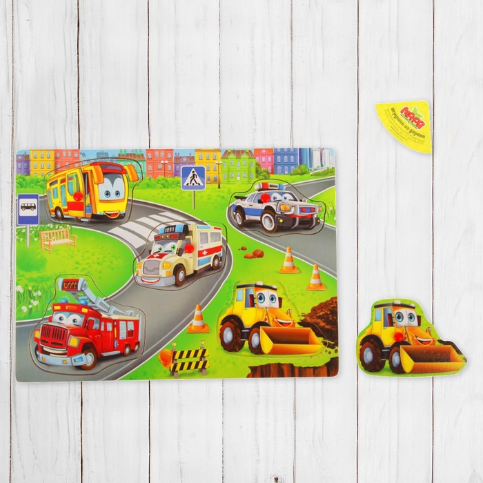 Рамка-вкладыш "Транспорт в городе", 5 элементов