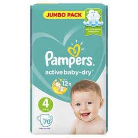 Подгузники «Pampers» Active Baby-dry Maxi (9-14 кг), 70 шт от Сима-ленд