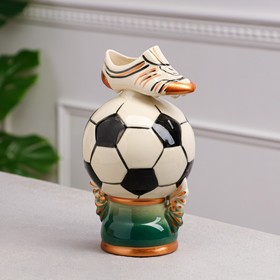 Копилка 'Футбольный мяч', глянец, керамика, 22 см, микс Ош