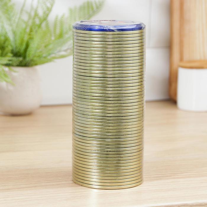 Крышка СКО, металлическая, лакированная I d=8,2 см, "Елабужские крышки", толщина 0,2 мм, упаковка 50 шт