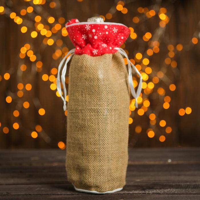 Одежда на бутылку "Дед Мороз", с надписью