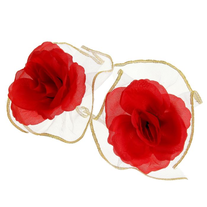 Набор красных роз для украшения свадебного авто