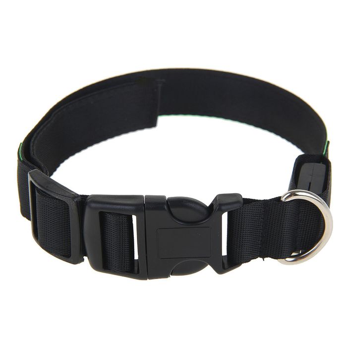 Ошейник с подсветкой, размер L 40-45 х 2,5 см, 3 режима свечения, желтый