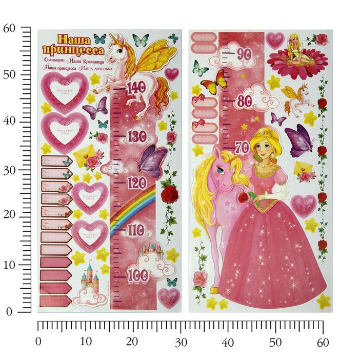 Наклейка-ростомер "Наша принцесса"