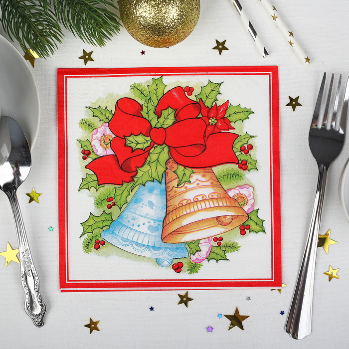 Салфетки бумажные "Бубенцы" (набор 20 шт)