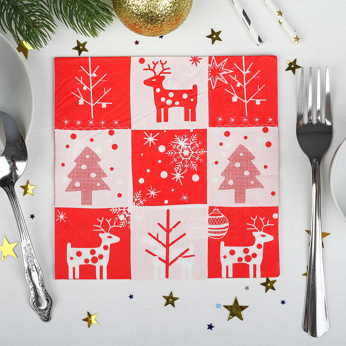 Салфетки бумажные "Зимняя сказка" (набор 20 шт)