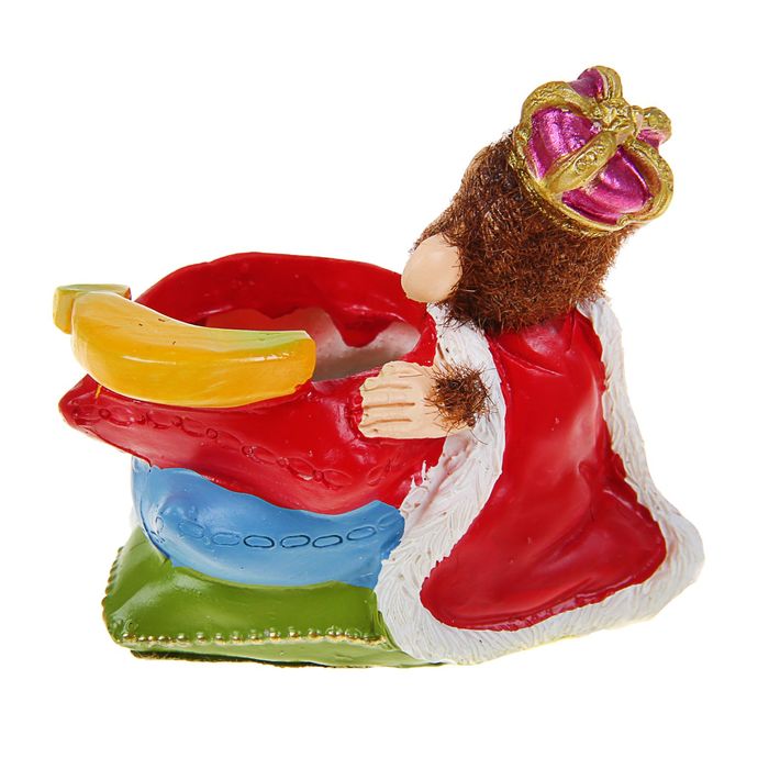 Сувенир "Карандашница обезьянка монарх с подушками" бархатистый, МИКС