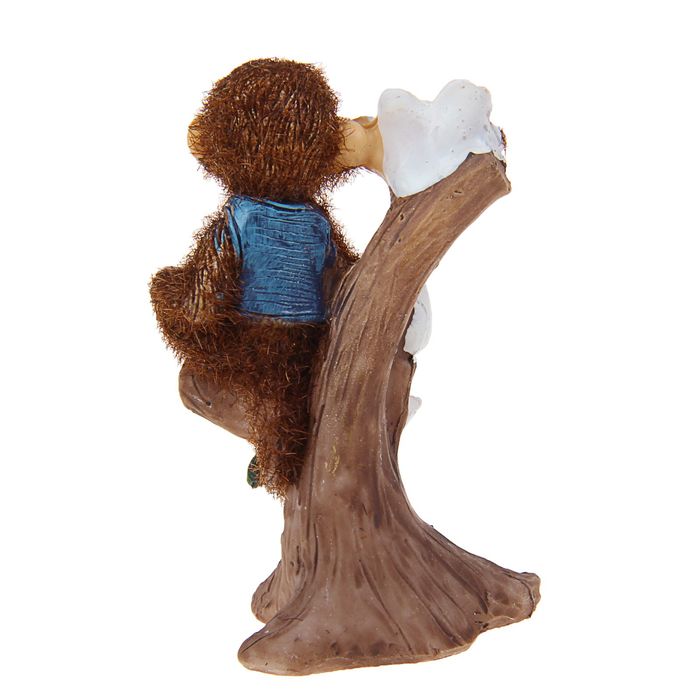 Сувенир "Обезьянка на дереве" бархатистый, МИКС