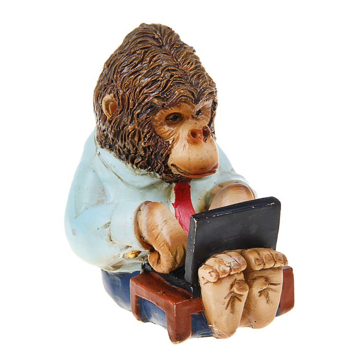 Сувенир "Обезьянка с ноутбуком" МИКС