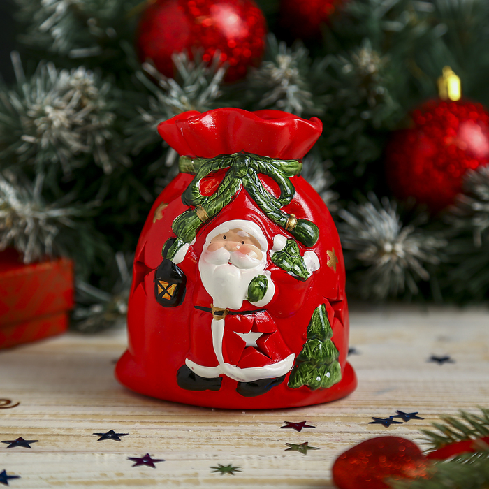 Подсвечник "Мешочек Дедушки Мороза"