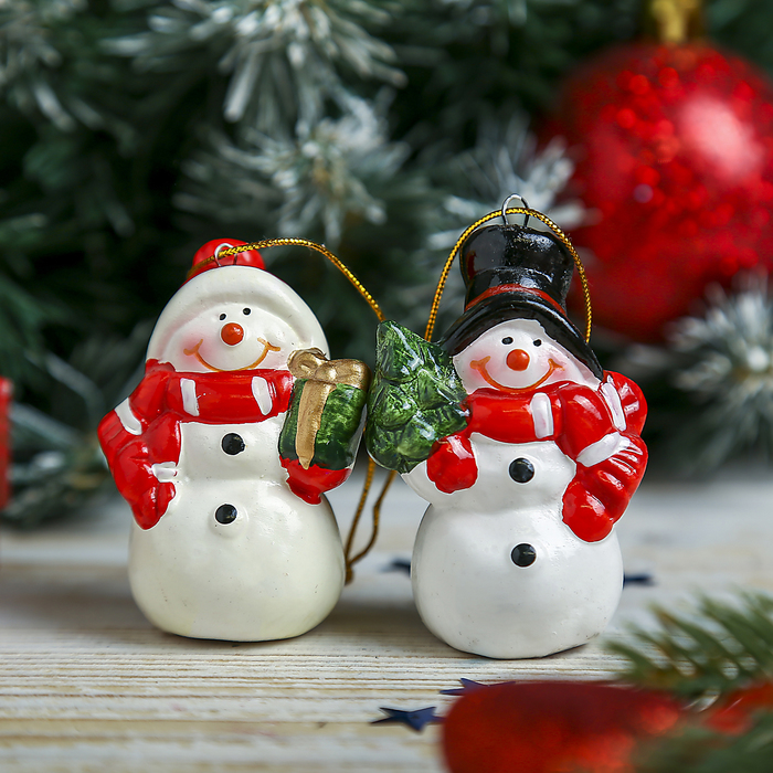 Сувенир "Снеговик Улыбка" МИКС