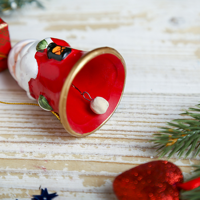 Сувенир "Колокольчик Дедушка/Олень/Снеговик" МИКС