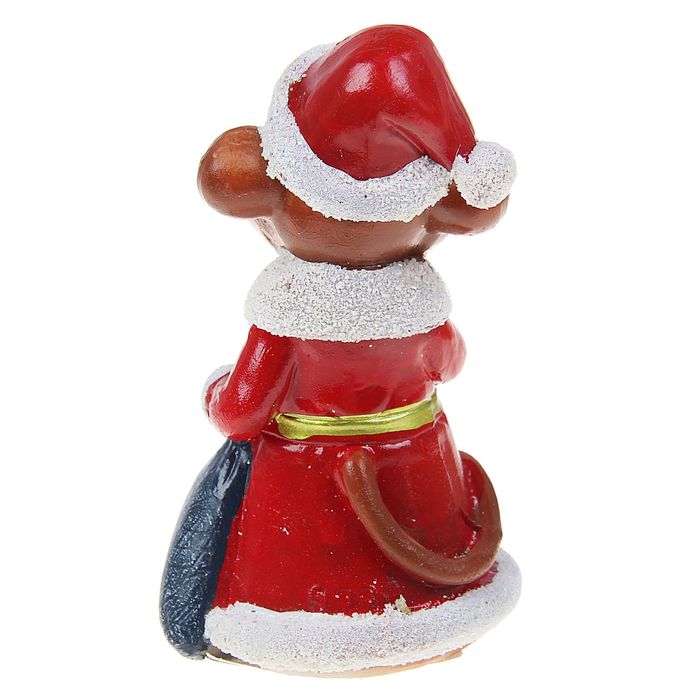 Сувенир "Обезьянка Дед Мороз с мешком" МИКС