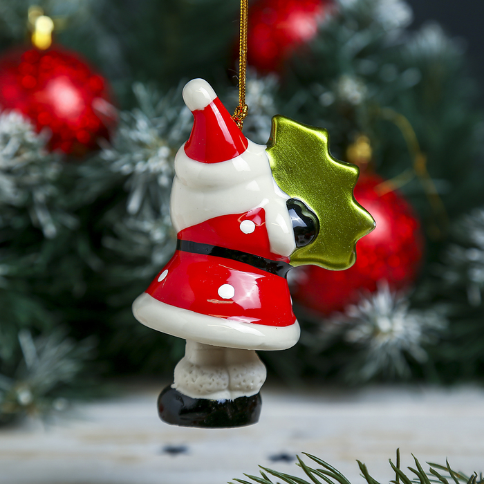 Сувенир "Колокольчик Дедушка Мороз с ёлочкой"