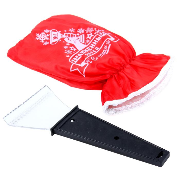 Скребок для авто с варежкой "Заслуженный борец со снегом" 31Х16,5 см 104455