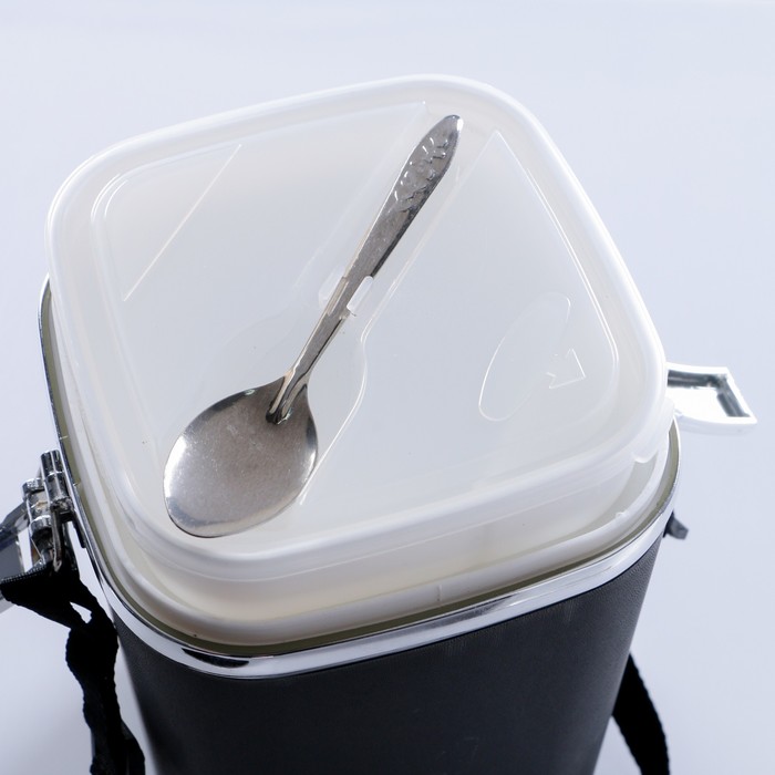 Термос суповой "Хай-тек" (внутри пластик) 1,8 л, 4 тарелки, ложка, вилка