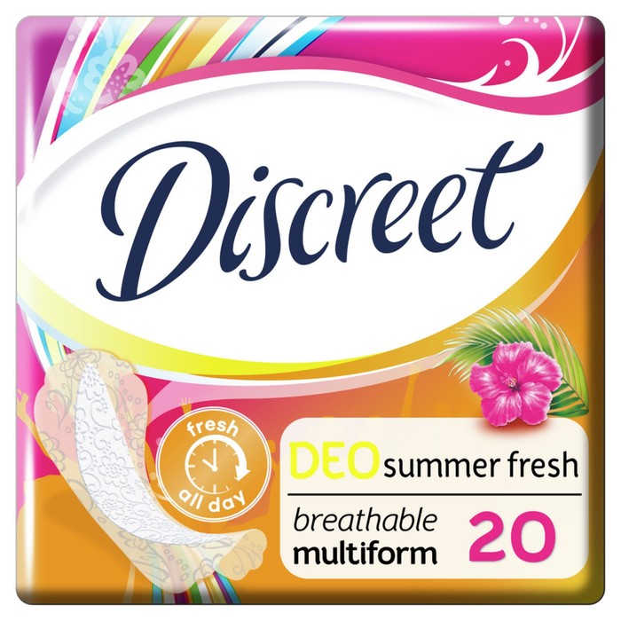 Ежедневные прокладки Discreet Deo Summer Fresh Multiform 20 шт 78₽