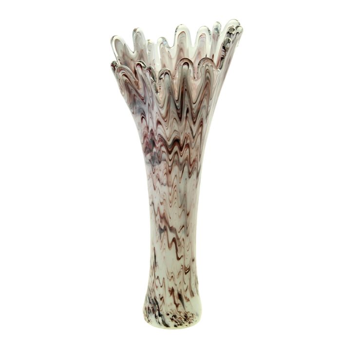 Ваза "Коралл" молочно-марганцевая