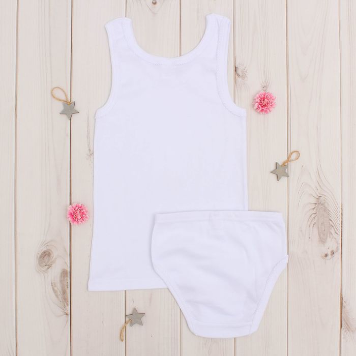 Комплект для девочки (майка, трусы) 203-012-00001 белый 110-116 см