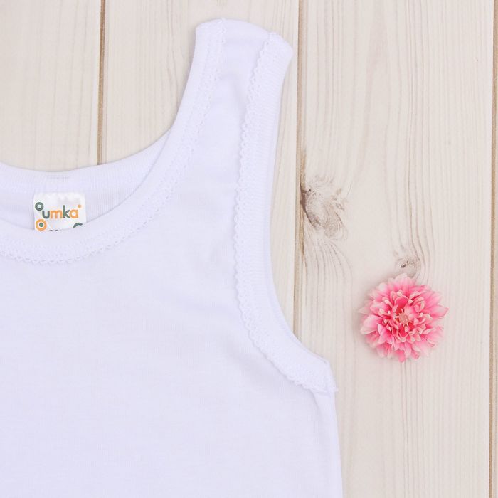 Комплект для девочки (майка, трусы) 203-012-00001 белый 110-116 см