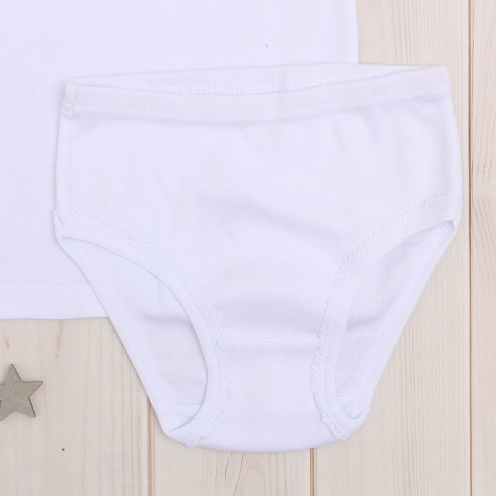 Комплект для девочки (майка, трусы) 203-012-00001 белый 110-116 см