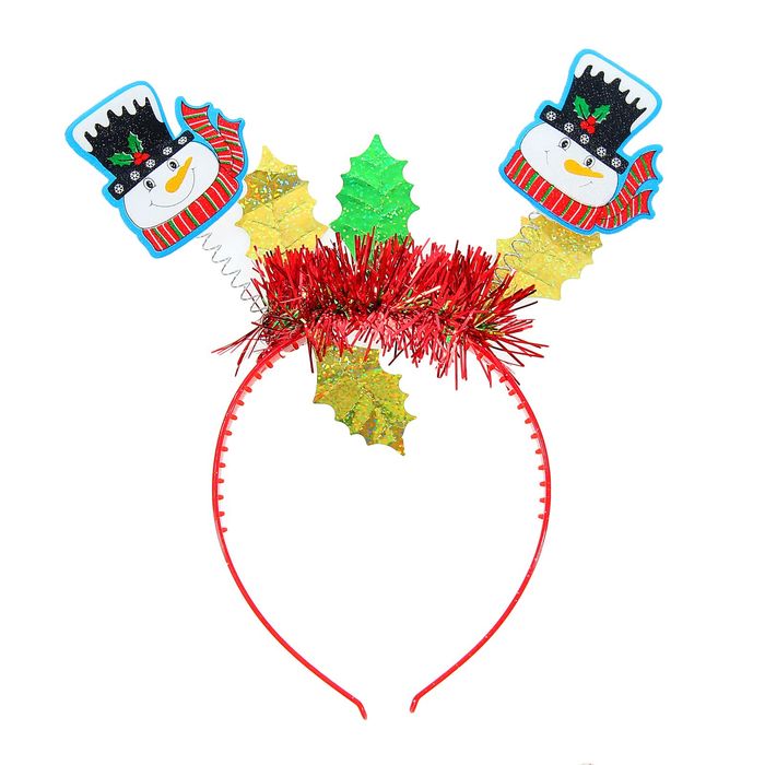 Карнавальный ободок "С Новым годом! Снеговички"