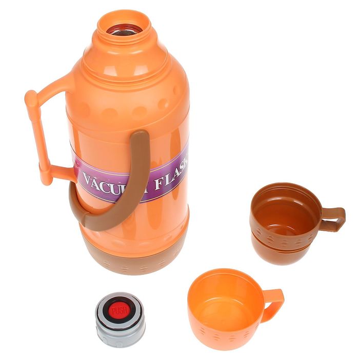 Термос с ручкой «Впечатления», 3.2 л, 2 кружки, 6-8 ч, микс