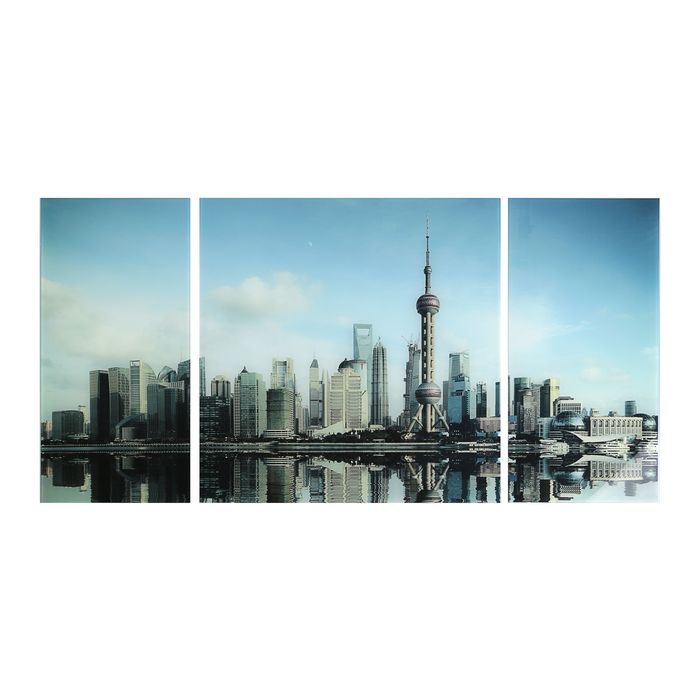 Модульная картина на стекле "Шанхай"