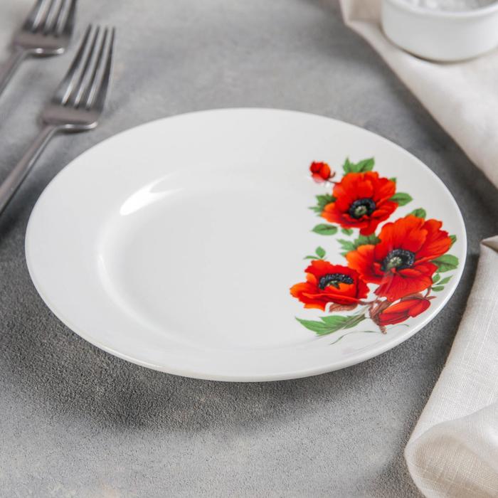 Тарелка мелкая 17,5 см "Мак"