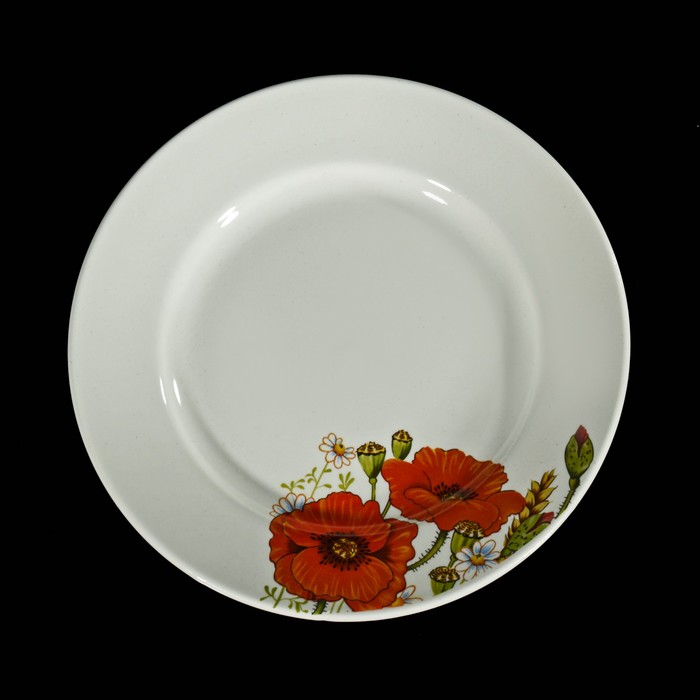 Тарелка мелкая 17,5 см "Красные маки"