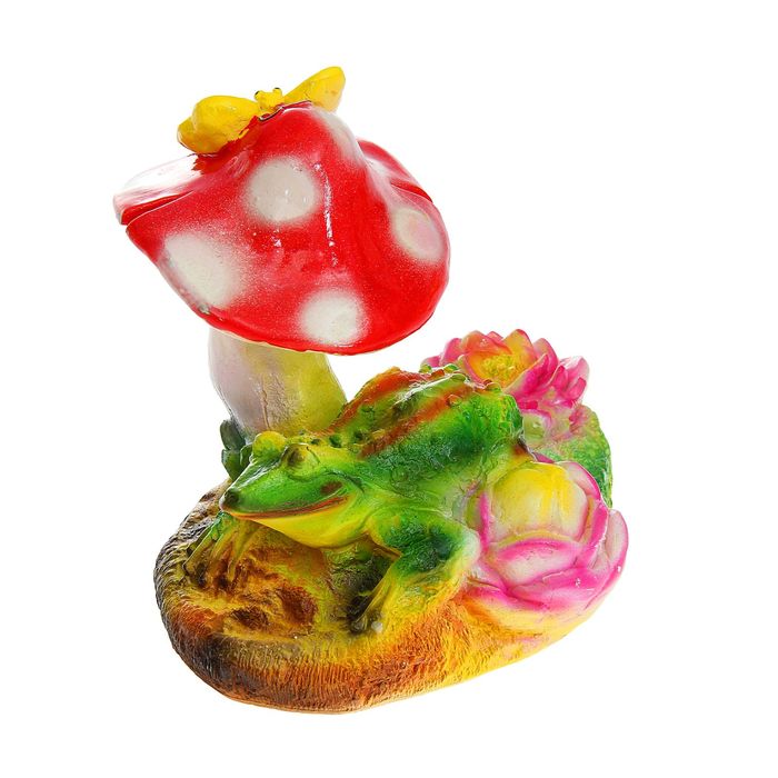 Садовая фигура "Лягушка под мухомором"