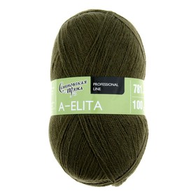 

Пряжа A-elita (Аэлита) 50% шерсть, 50% акрил 781м/100гр (235 олива)