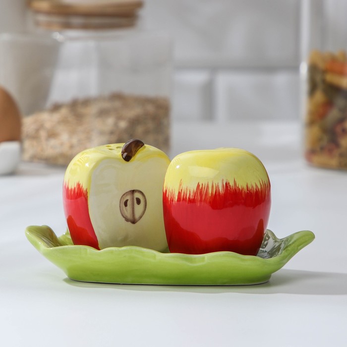 Набор для специй на подставке 2 шт "Наливное яблочко"