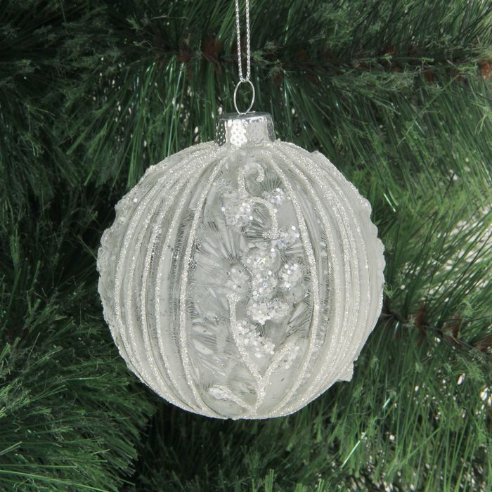 Новогодний шар "Цветочный узор"