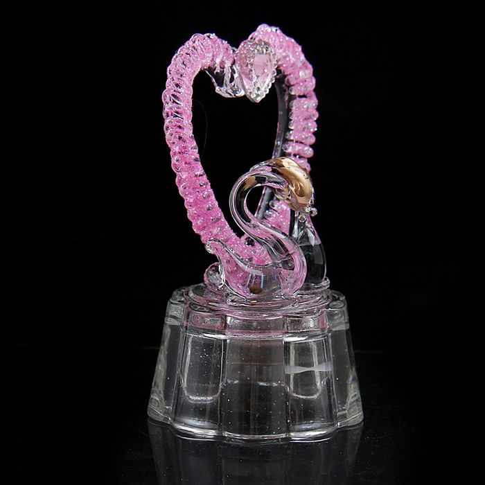 Сувенир световой "Лебеди у сердца" МИКС