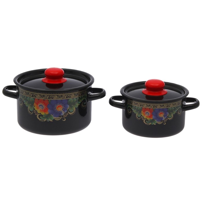 Набор кастрюль 2 шт : 1,5л; 2,9л; МИКС (УЦЕНКА)