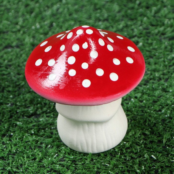 Садовая фигура "Мухомор" маленький, 9х9х11см