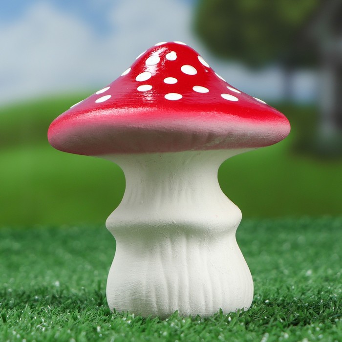 Садовая фигура "Мухомор" маленький, 9х9х11см