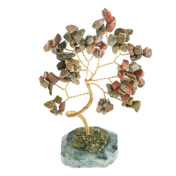 Дерево счастья "Яшма", натуральный камень, 21 лист