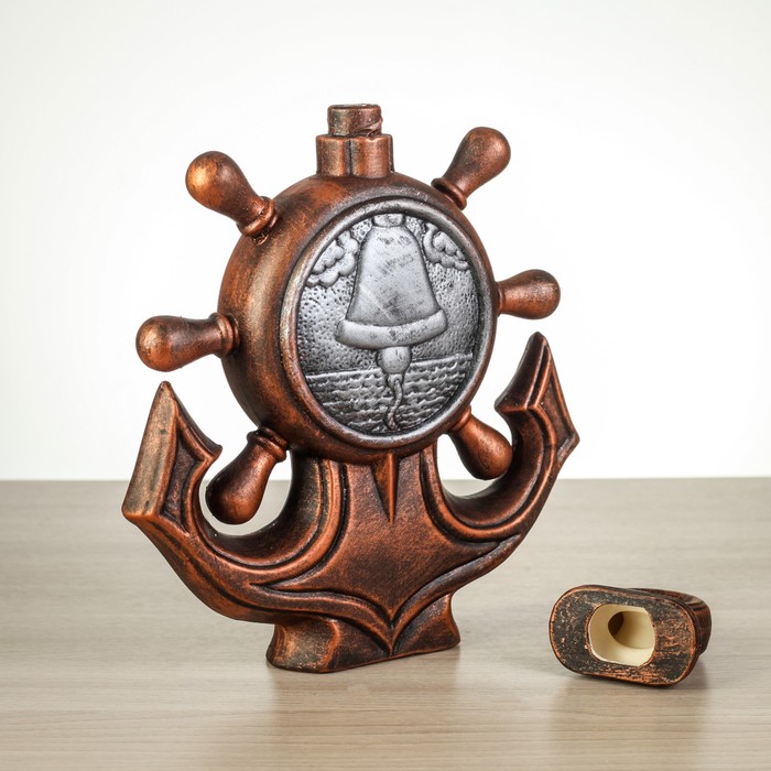 Штоф с рюмками "Якорь" бронза, 7 предметов, 1 л