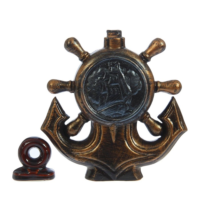 Штоф с рюмками "Якорь" бронза, 7 предметов, 1 л