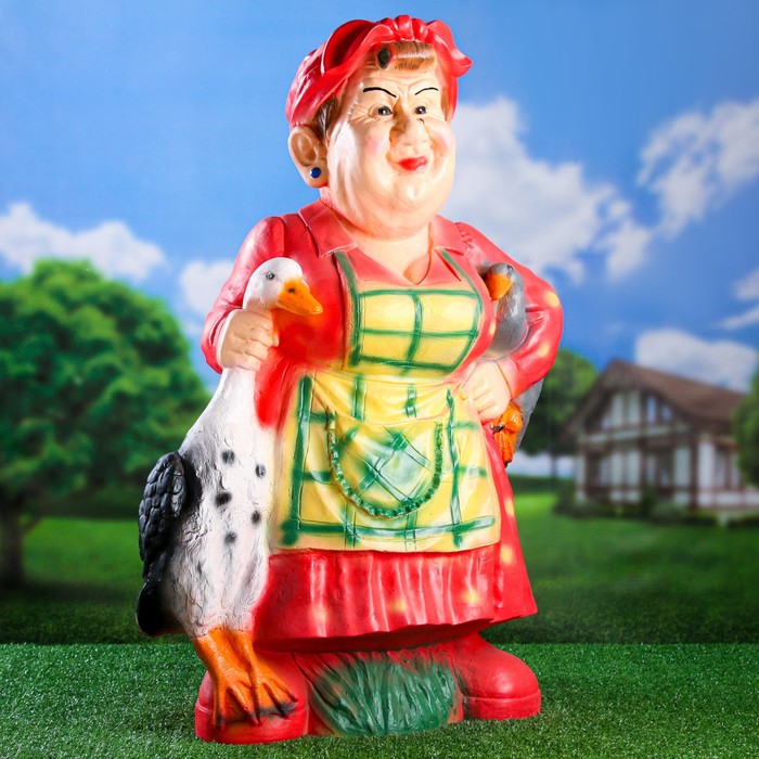 Садовая фигура "Тёща с гусями"