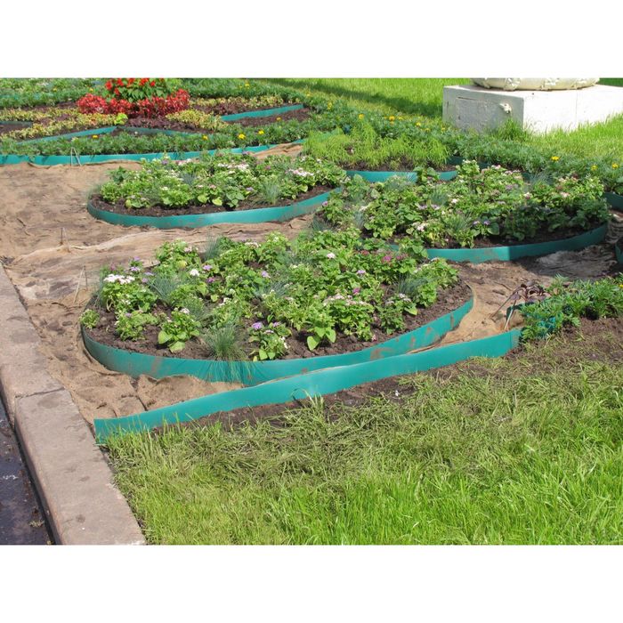 Лента бордюрная, 0.15 х 9 м, толщина 0.7 мм, гофра, коричневая