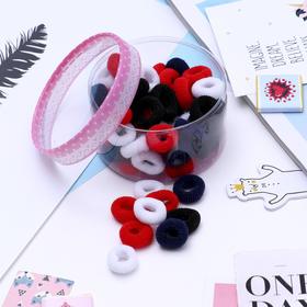 Резинки для волос "Махрушка" (набор 72 шт. ± 10 шт.), 4 цвета