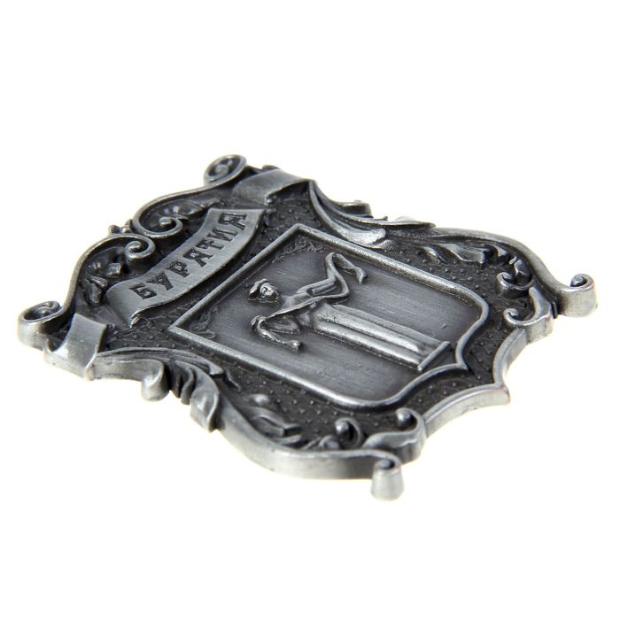 Магнит штампованный "Бурятия" (под серебро)