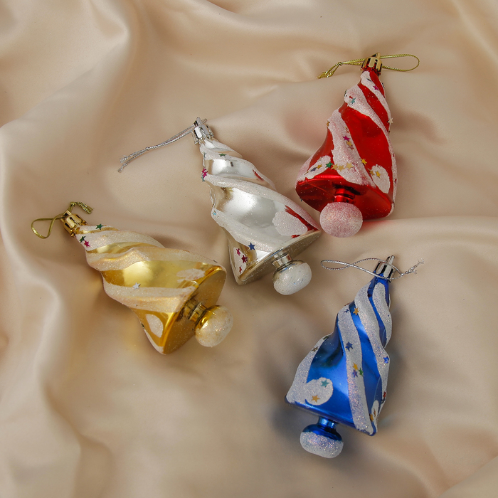 Ёлочные игрушки "Ёлочки со звёздной пылью" (набор 4 шт.)