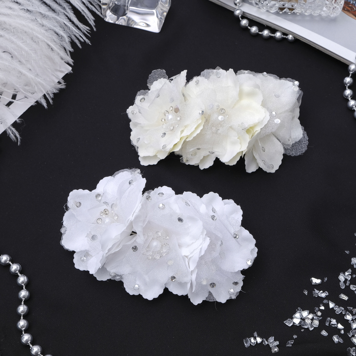 Гребень для волос "Декор невесты" пышная азалия, микс