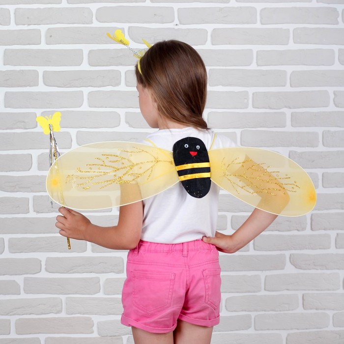 Карнавальный набор "Насекомое", 3 предмета: крылья, ободок, жезл, 3-5 лет