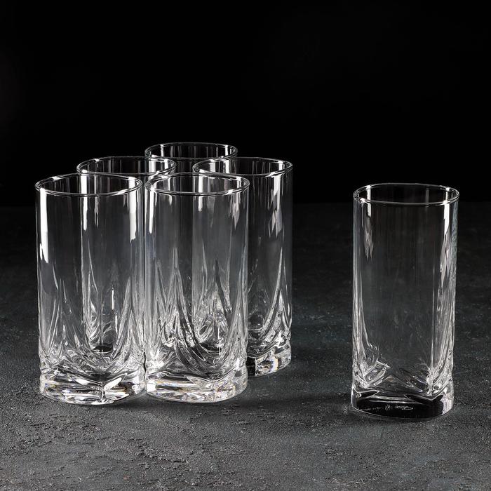 Набор высоких стеклянных стаканов Triumph, 300 мл, 6 шт набор стаканов высоких отражение 230 мл 6 шт